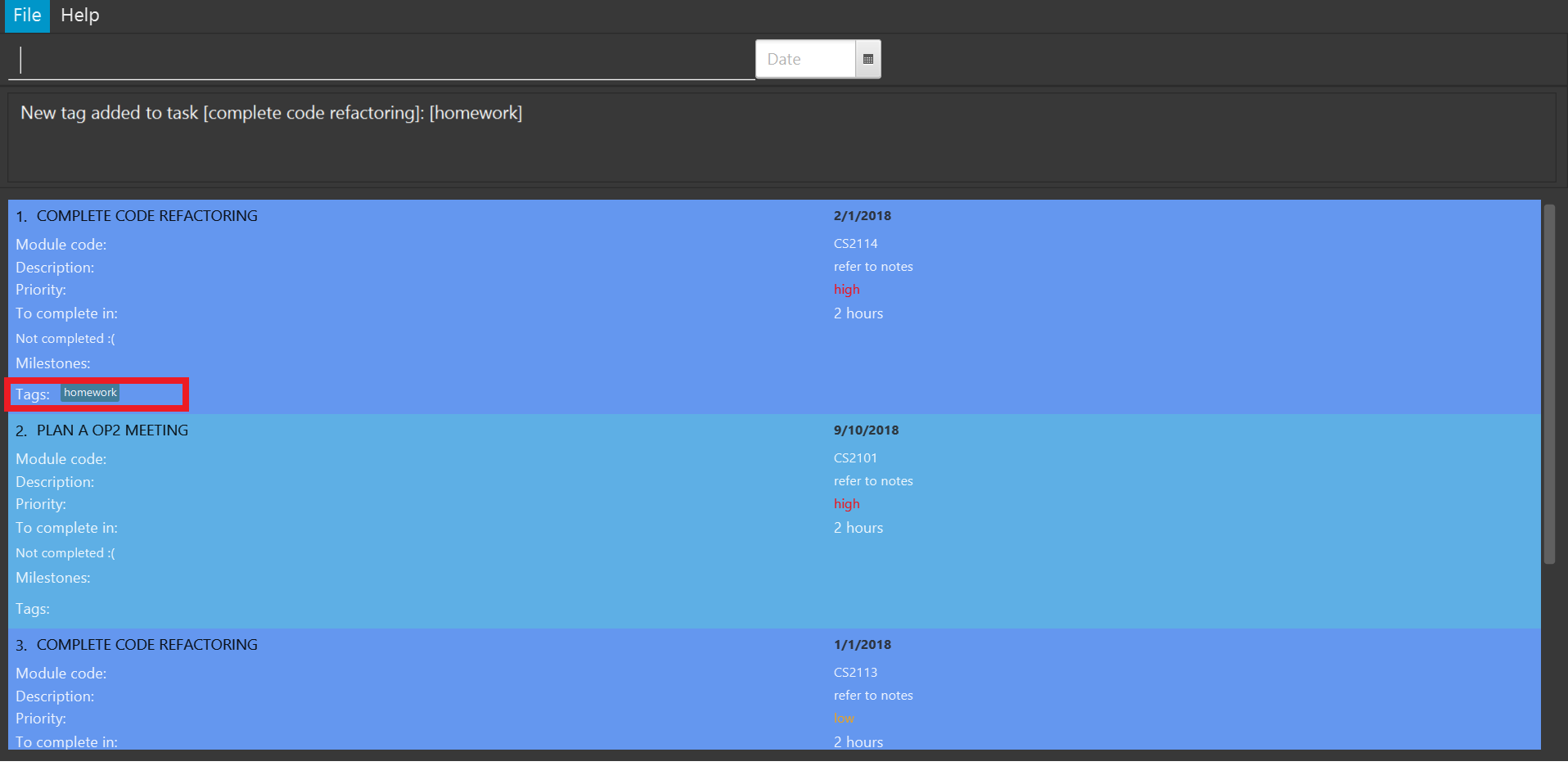 AddTagCommand after