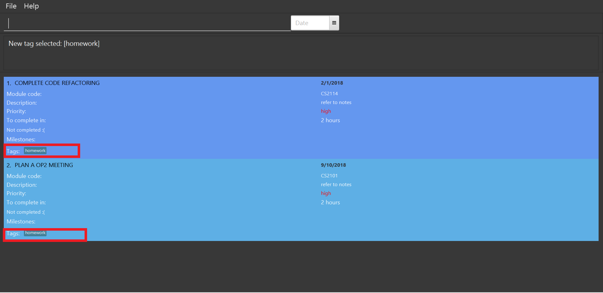 SelectTagCommand after